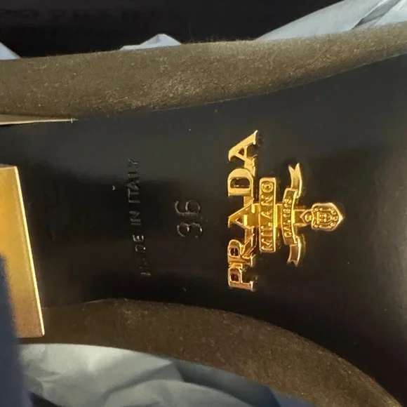 Prada Metallic Bronze Lightning-Heel Pumps - Picture 2 of 7